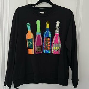Queen of sparkles. size medium. Wine sweatshirt